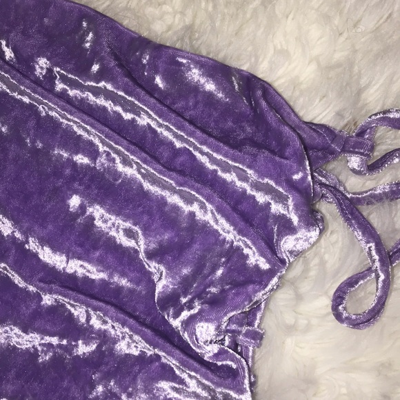 Beautiful sexy velour mini dress size small - Picture 9 of 16